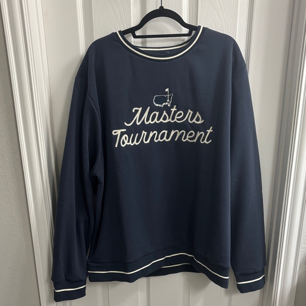 2026 Masters Navy and White Crewneck Sweater XL- NWT